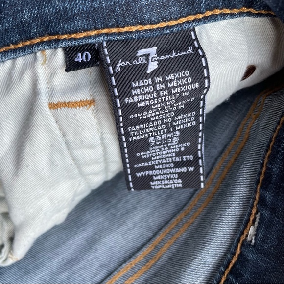 7 For All Mankind Slimmy Jeans Men’s Size 40 Blue Tapered Excellent Condition - Picture 8 of 11